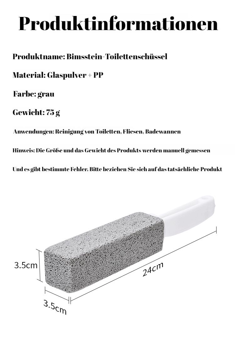 Handlicher Pumice Stein für gründliche WC Reinigung