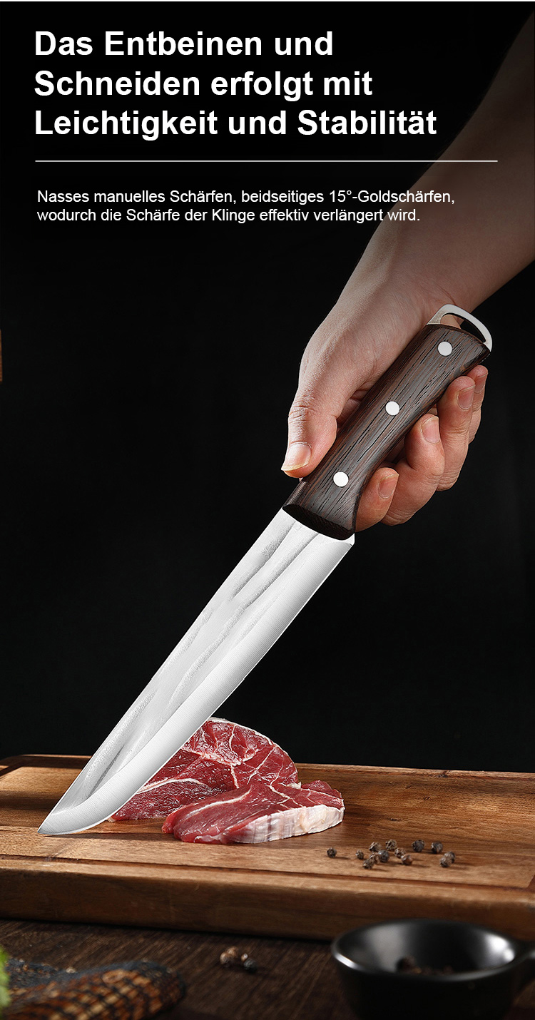 Pflegeleichte, scharfe Küchenutensilien für Profiköche