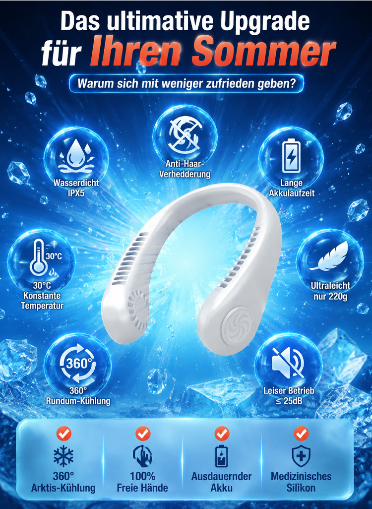 Neck Air Conditioner – 360° Bladeless Cooling