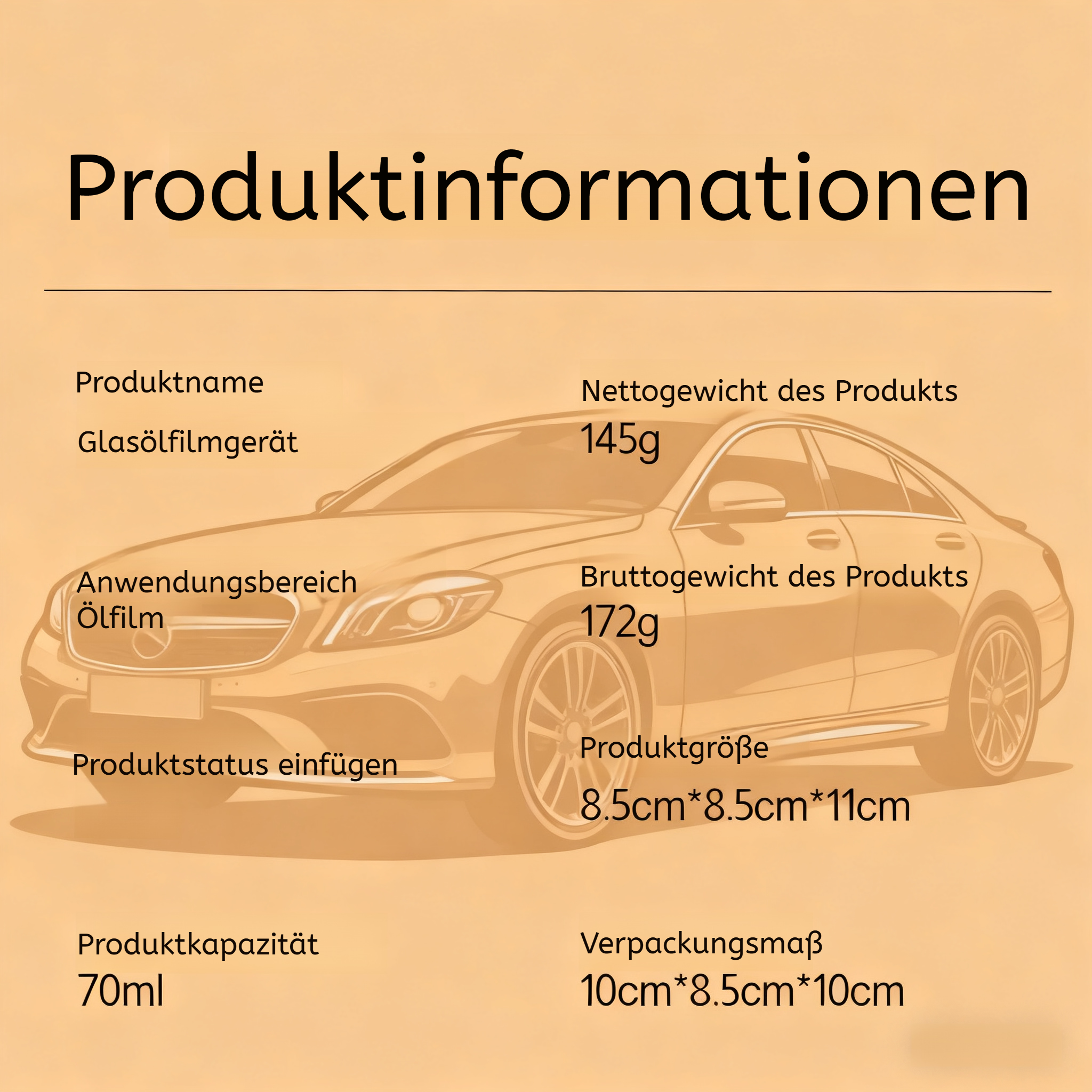 Auto Glas Ölfilm Reiniger für bessere Fahrsicherheit