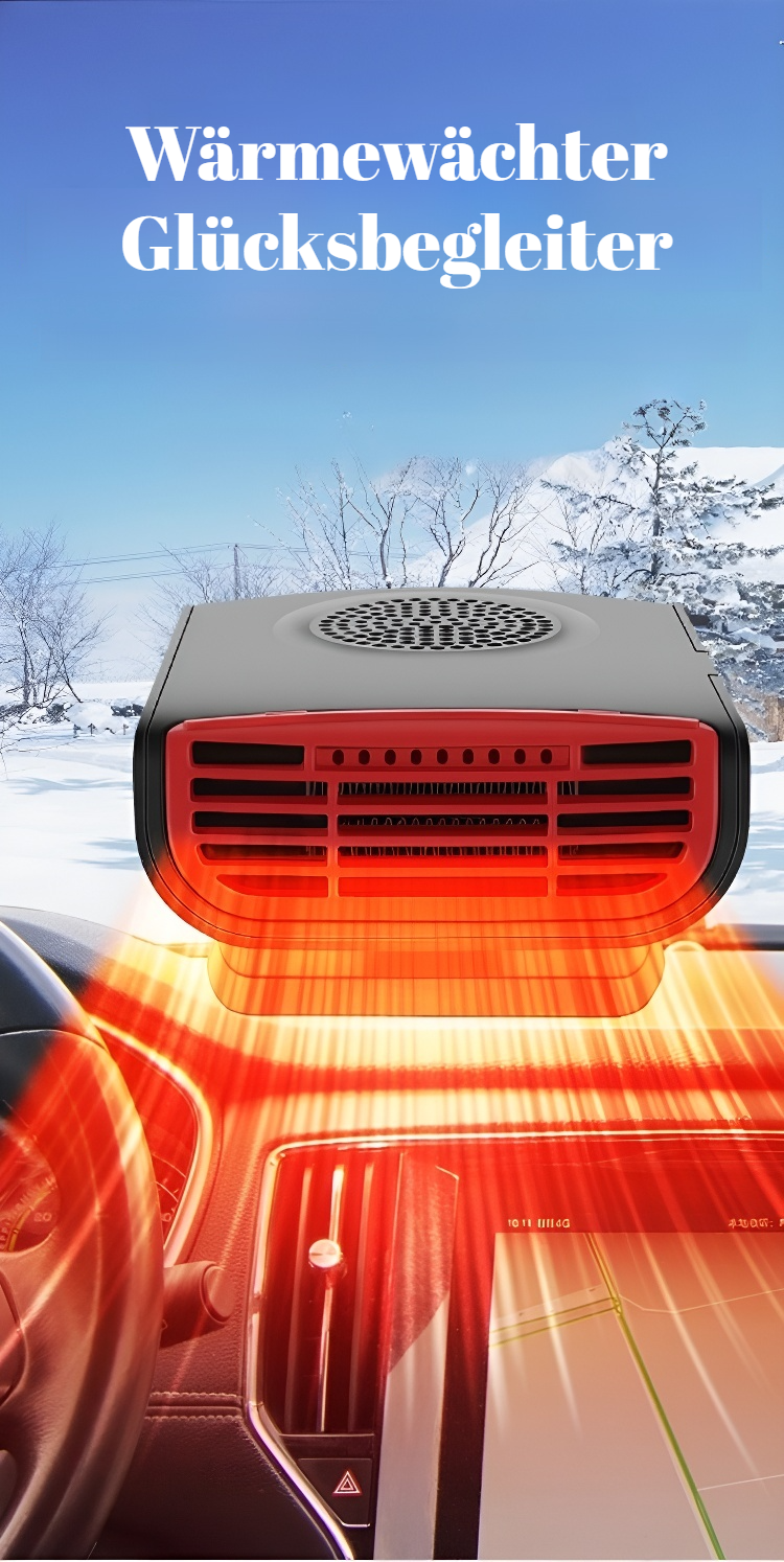 Auto-Heizlüfter mit Umluftfunktion im Einsatz