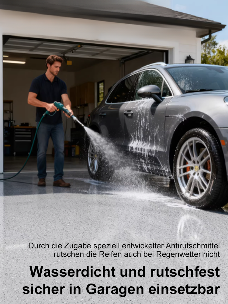 Marmorähnliche selbstverlaufende Bodenbeschichtung.