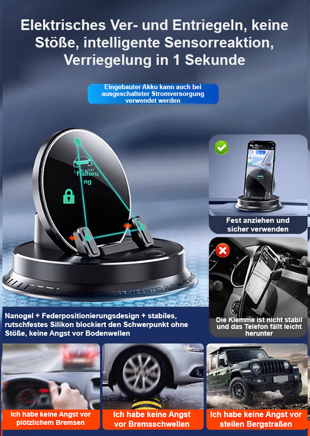 AI Intelligent Sensing Phone Holder - Multifunctional Auto-Clamping Mobile Mount