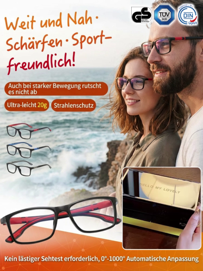 Intelligente HD-Lesebrille mit doppeltem Licht und Blaulichtschutz für die Augenpflege