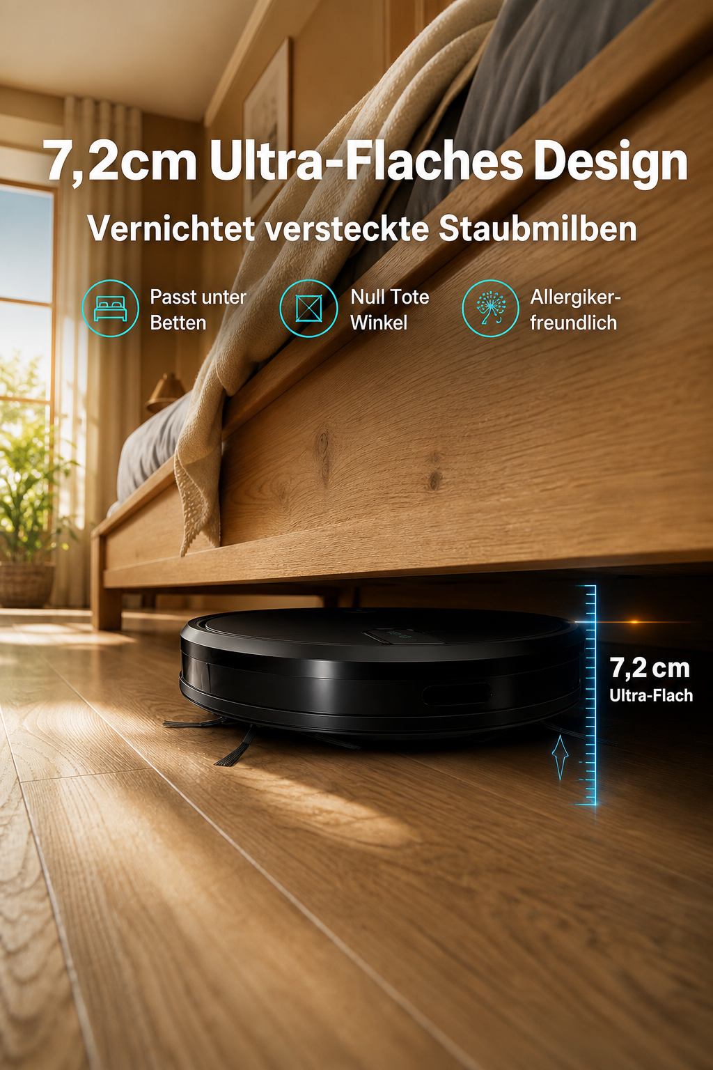 Robot Vacuum Cleaner – Ultra-Flat Auto-Charging Design