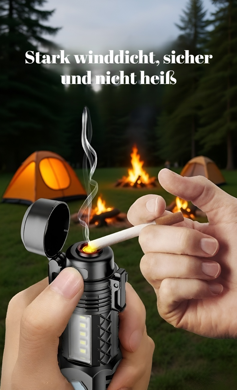 Kompakte Taschenlampe mit LED-Beleuchtung für Camping