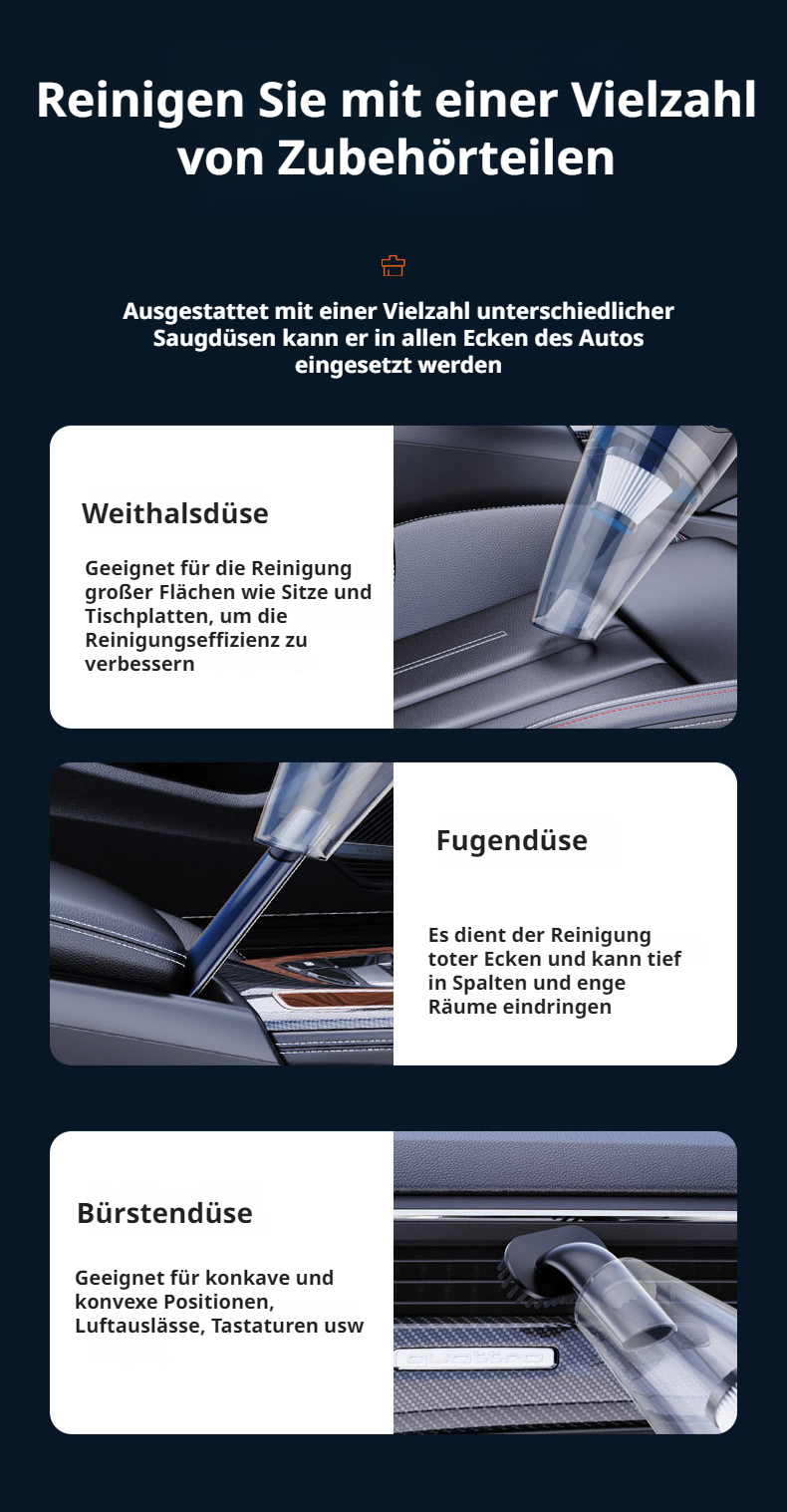 Zubehör und Aufsätze des Auto-Nass- und Trockensaugers