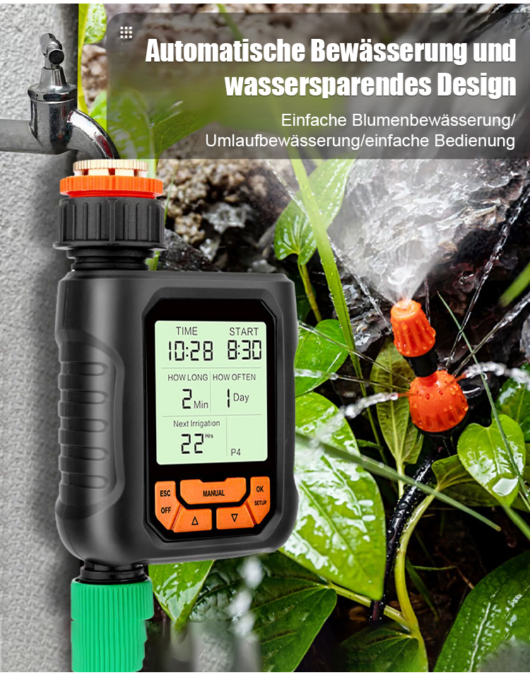 Einfache Installation des Blumenbewässerungssystems