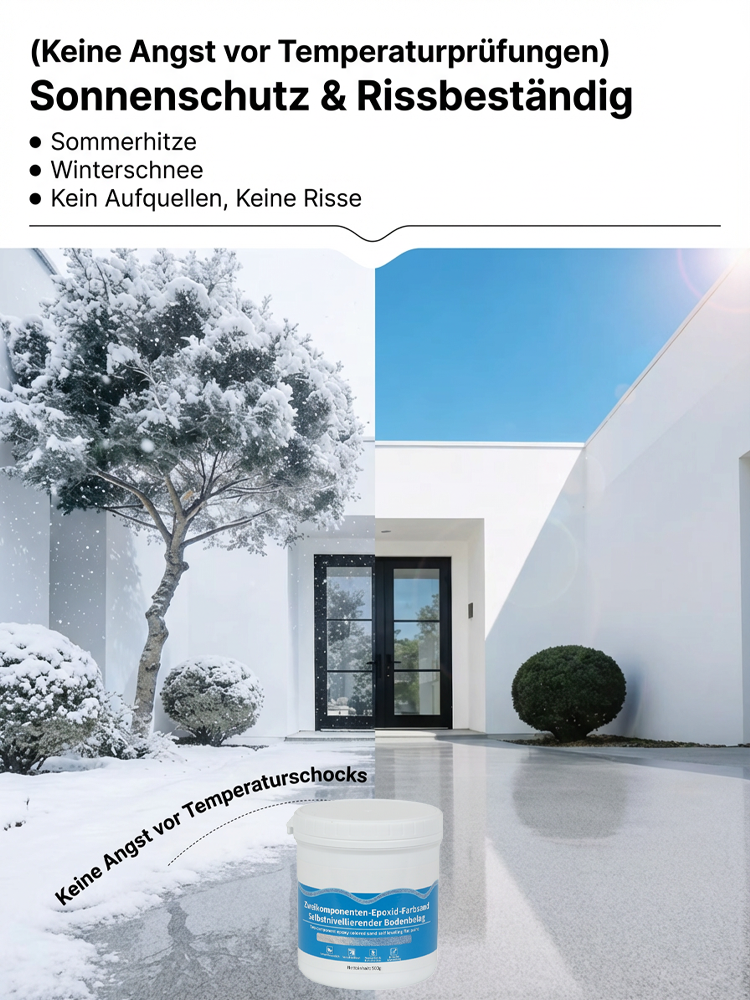 Marmorähnliche selbstverlaufende Bodenbeschichtung.