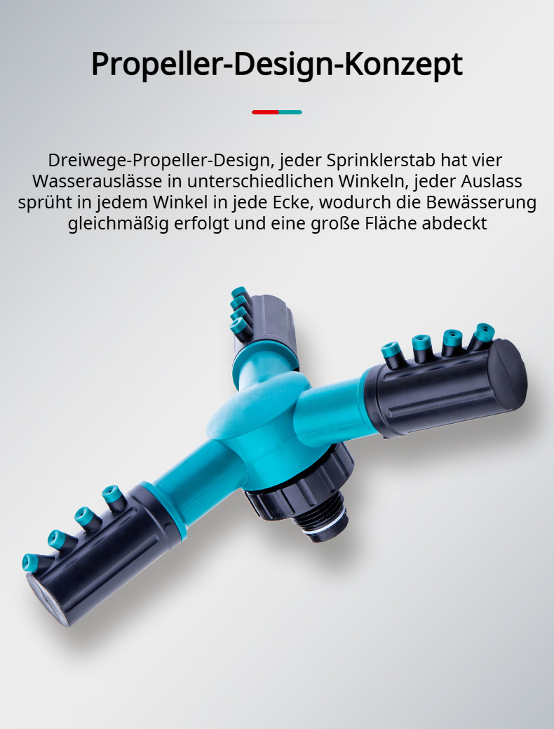 Einfache Installation des automatischen Sprinklers im Garten