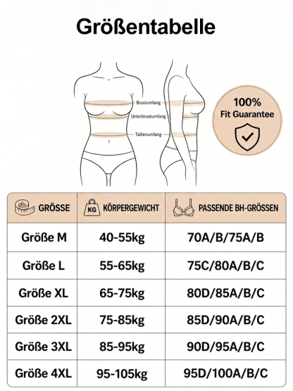 【5kg optisch schlanker】3D Minimizer-BH ohne Bügel  | OEKO-TEX®