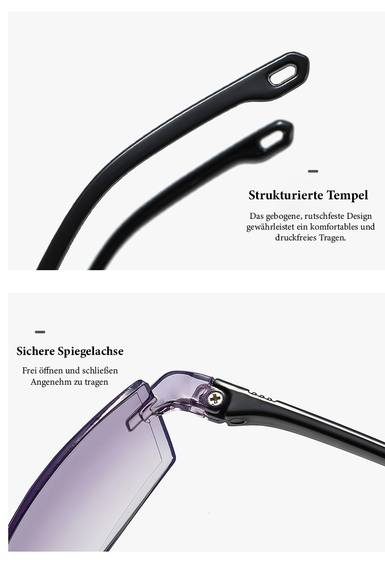 Hochwertige randlose Lesebrille für Männer und Frauen