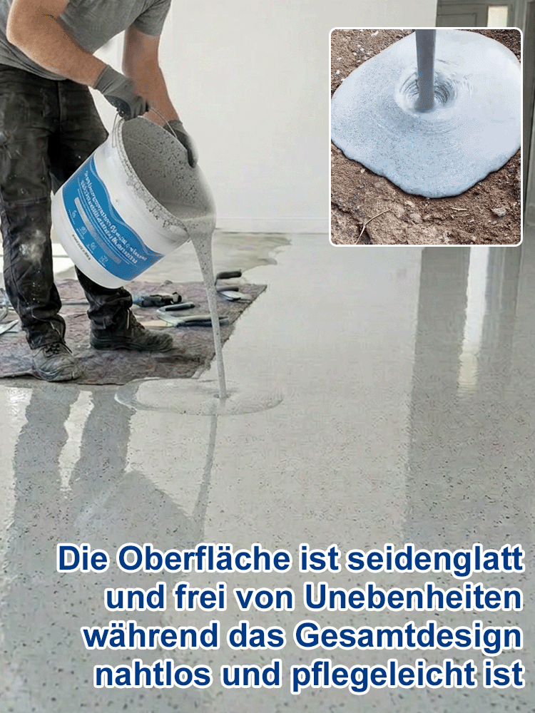 Marmorähnliche selbstverlaufende Bodenbeschichtung.