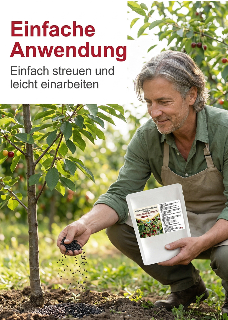 Organic Cherry Fertilizer - Growth-Promoting Plant Nutrient Formula for Healthier Trees & Higher Yields