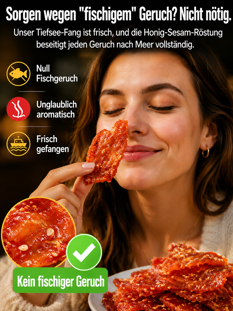 Alaska Sesam-Fischsnack | Süß-Pikant, Low-Fat & Grätenfrei 