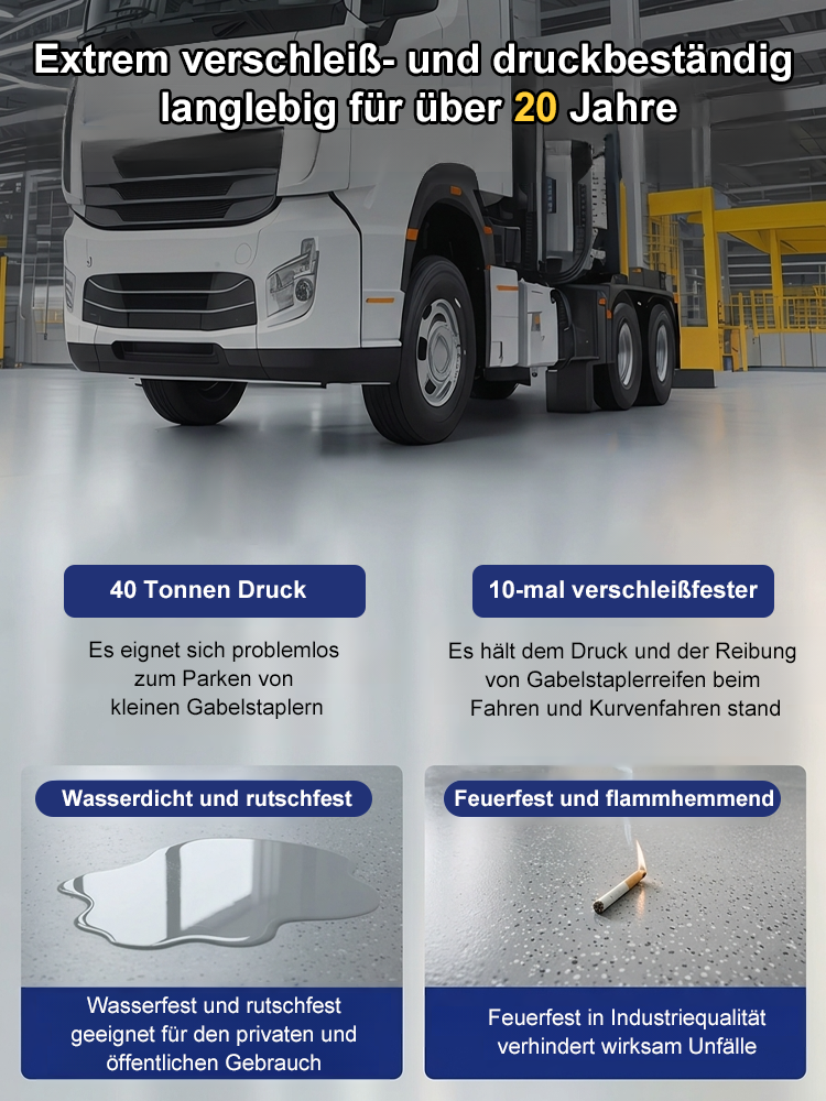 Marmorähnliche selbstverlaufende Bodenbeschichtung.