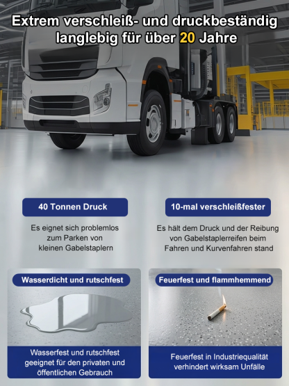 Marmorähnliche selbstverlaufende Bodenbeschichtung.