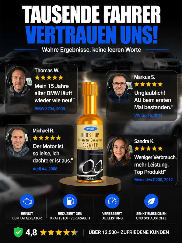 [TÜV-Bereit] Luftfahrt-Qualität Motor-Reiniger & Kraftstoff-Sparer - Spart 1500€ Reparatur