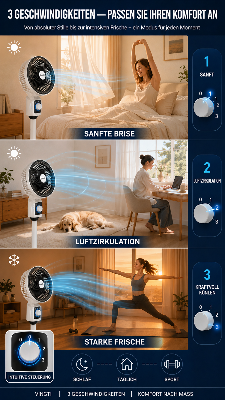 Pedestal Fan – Ultra-Quiet Air Circulation