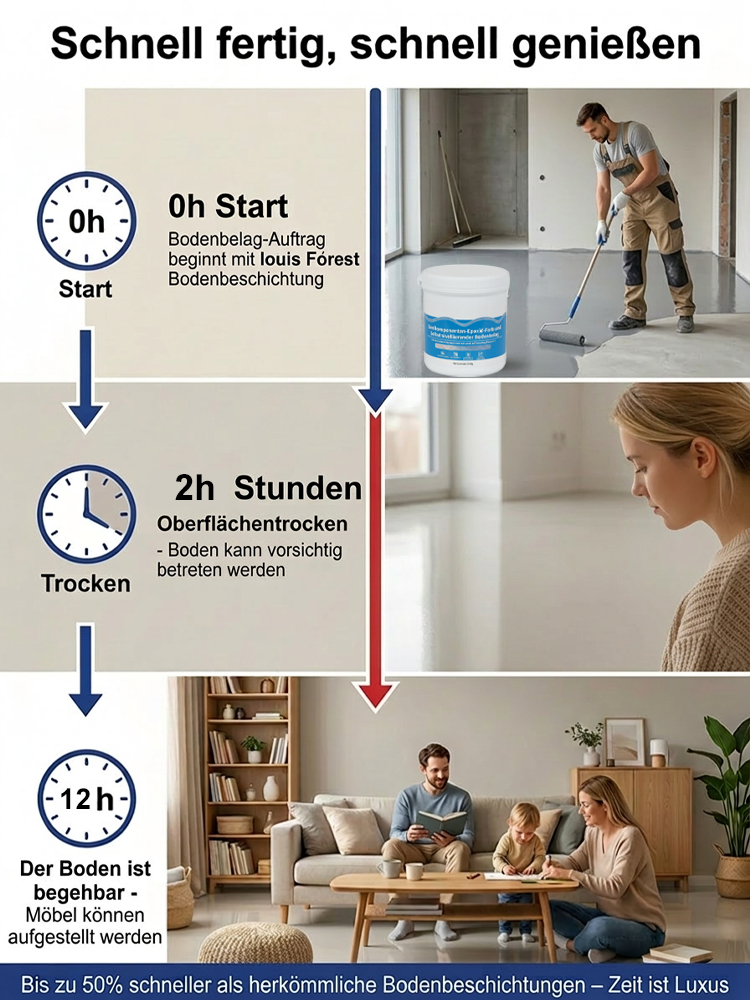 Marmorähnliche selbstverlaufende Bodenbeschichtung.