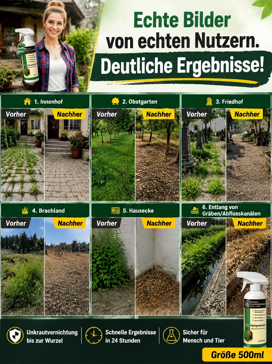 Original Dr. Klaus Bio-Unkrautvernichter  Tötet Wurzeln, 3 Jahre unkrautfrei