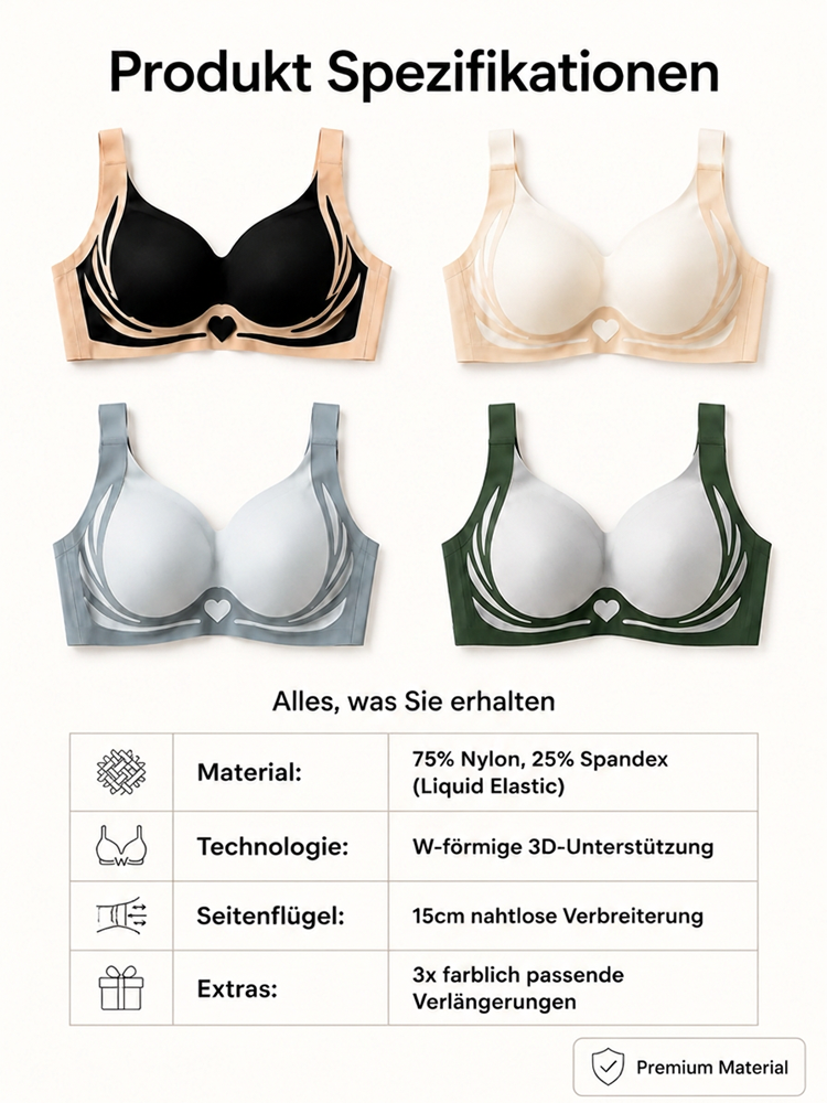 【5kg optisch schlanker】3D Minimizer-BH ohne Bügel  | OEKO-TEX®