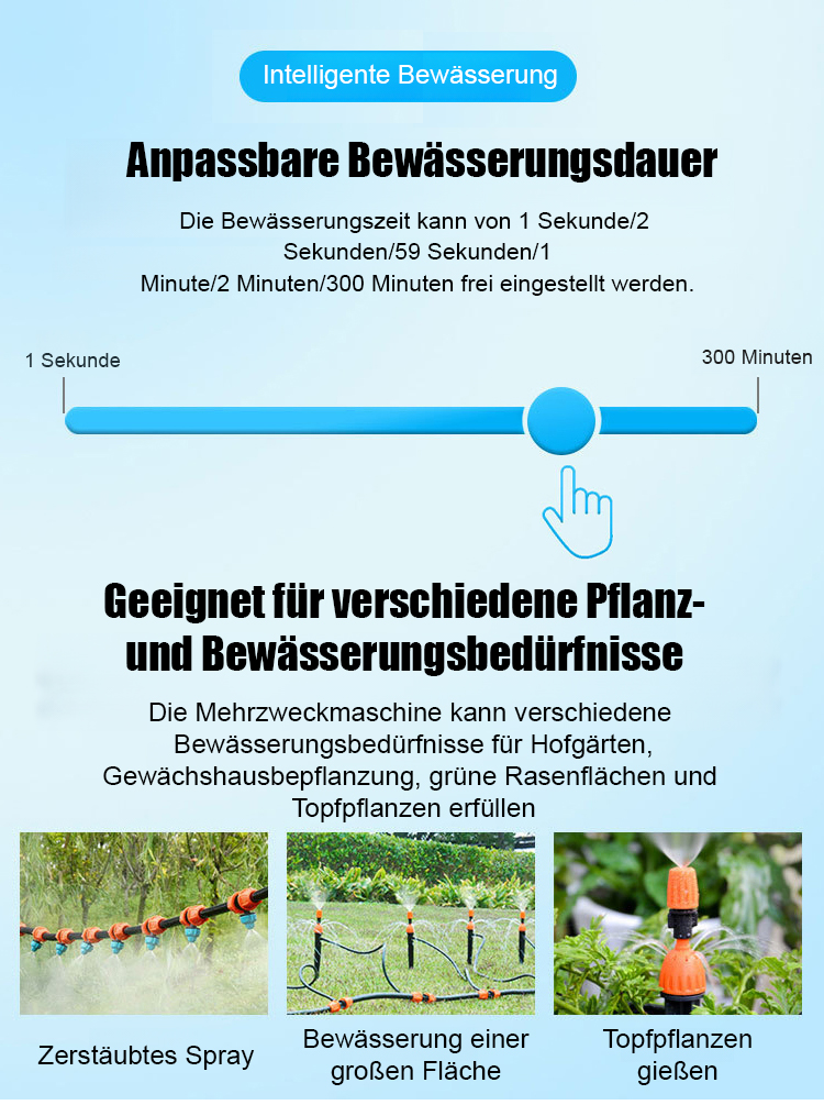 Automatische Gartenbewässerung für gesunde Pflanzen