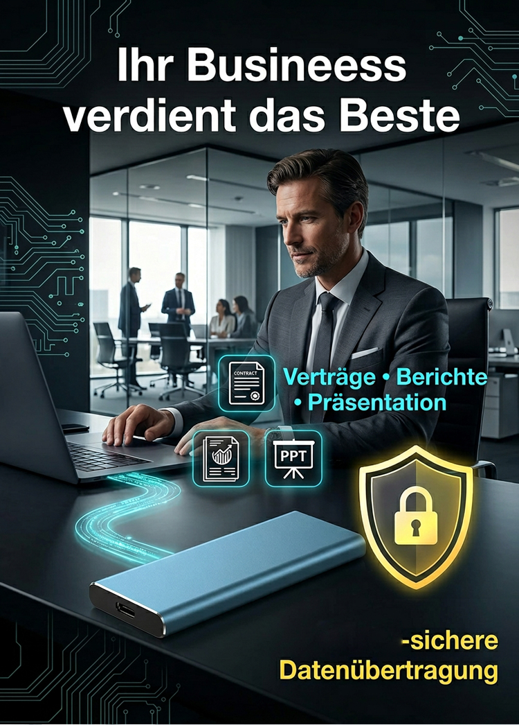 Professional 16TB External SSD - USB 3.2 Gen 2 High-Speed Storage (Up to 2000MB/s)