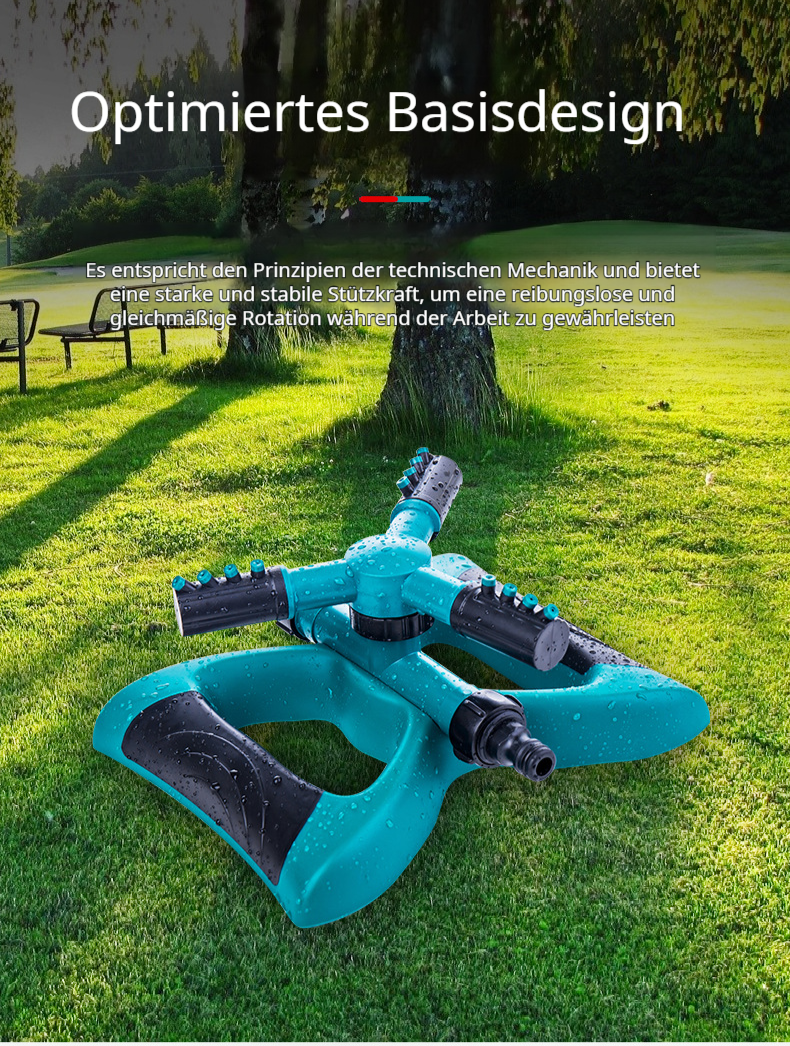 Gleichmäßige Bewässerung durch den Rotationssprinkler
