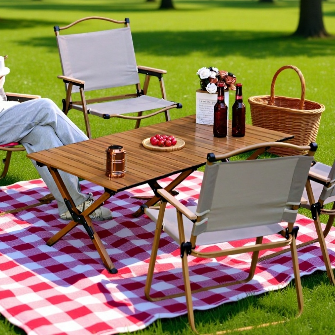 Robuster tragbarer Stuhl für Wandern und Picknick