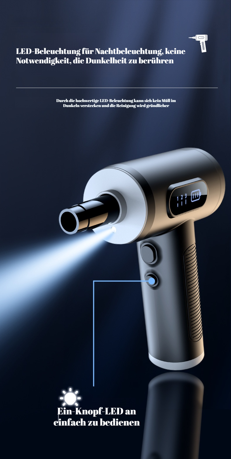 Tragbarer Hochleistungsstaubsauger für Tierhaare und Schmutz