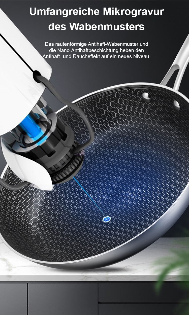 Langlebige Antihaft-Pfanne aus Edelstahl