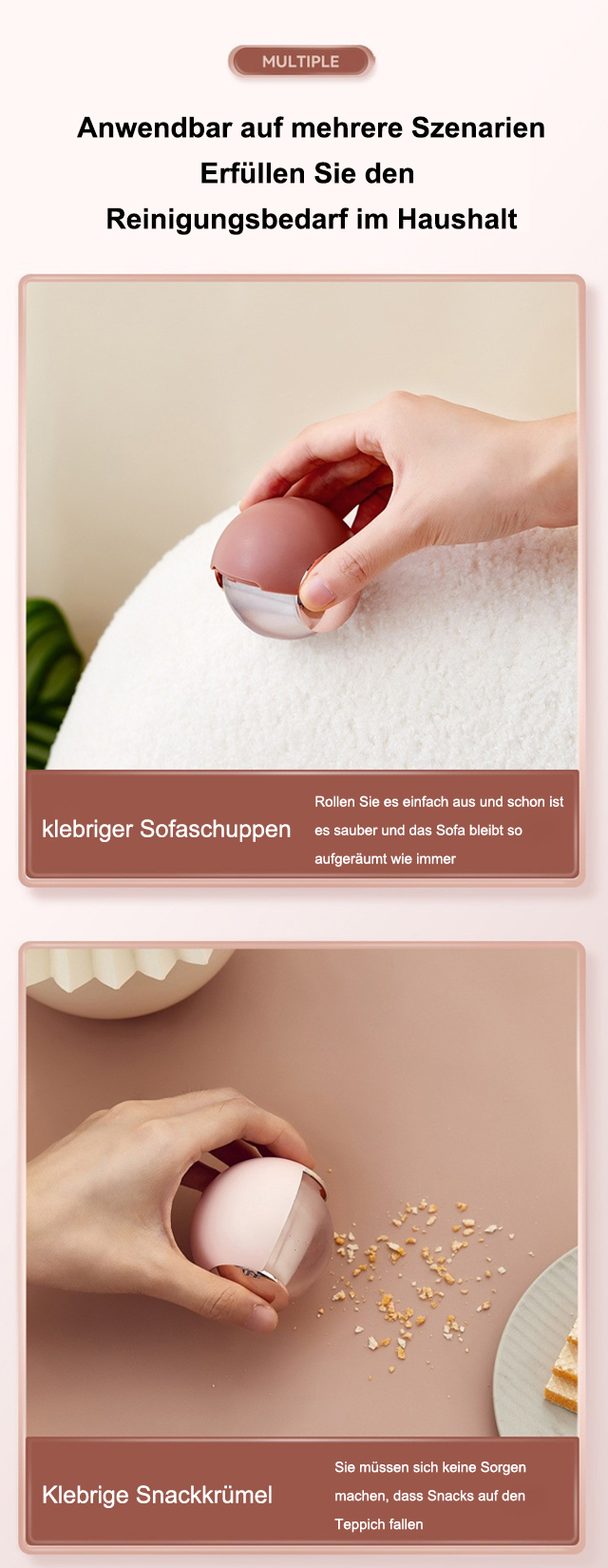 Kompakter Klebeball für Reise und Alltag