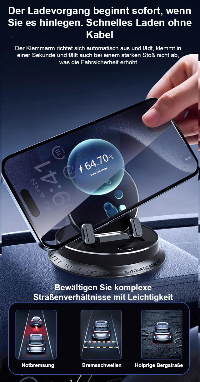 AI Intelligent Sensing Phone Holder - Multifunctional Auto-Clamping Mobile Mount