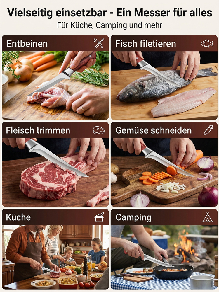 Ultra Scharfes Hochhartes Ausbeinmesser