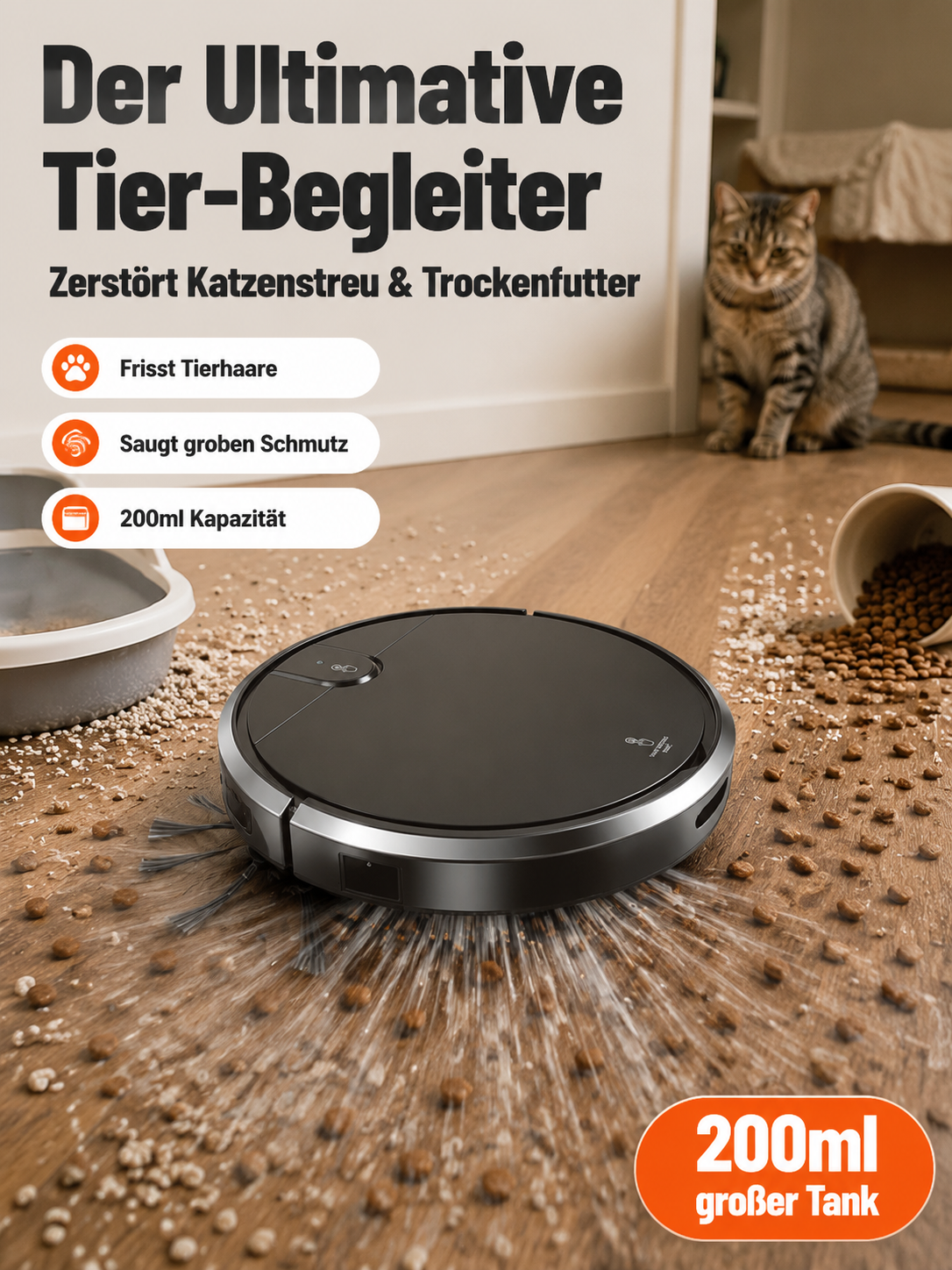 Robot Vacuum Cleaner – Ultra-Flat Auto-Charging Design