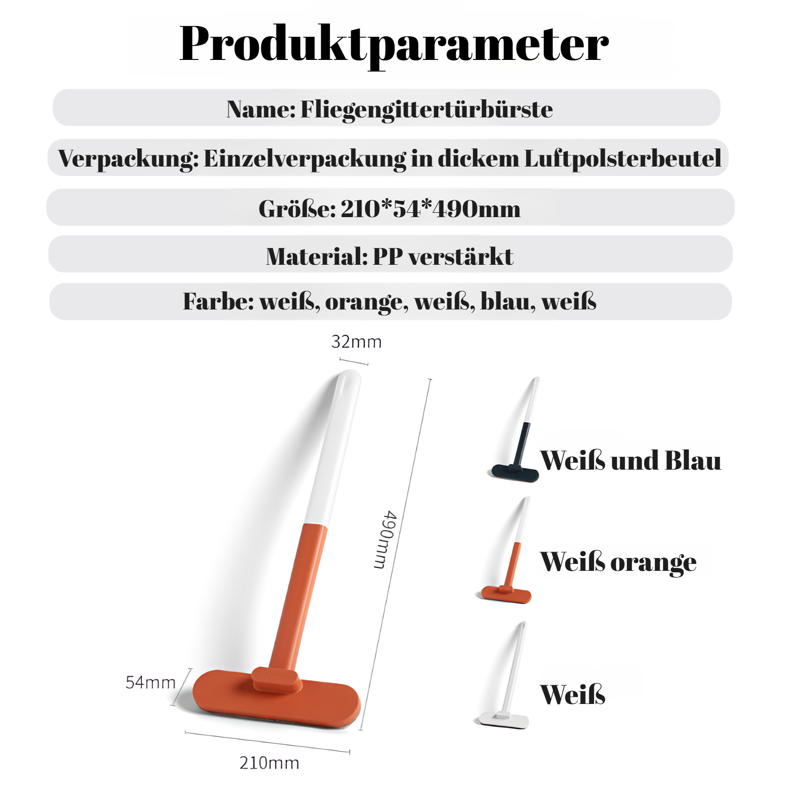 Abnehmbarer Bürstenkopf für einfache Reinigung
