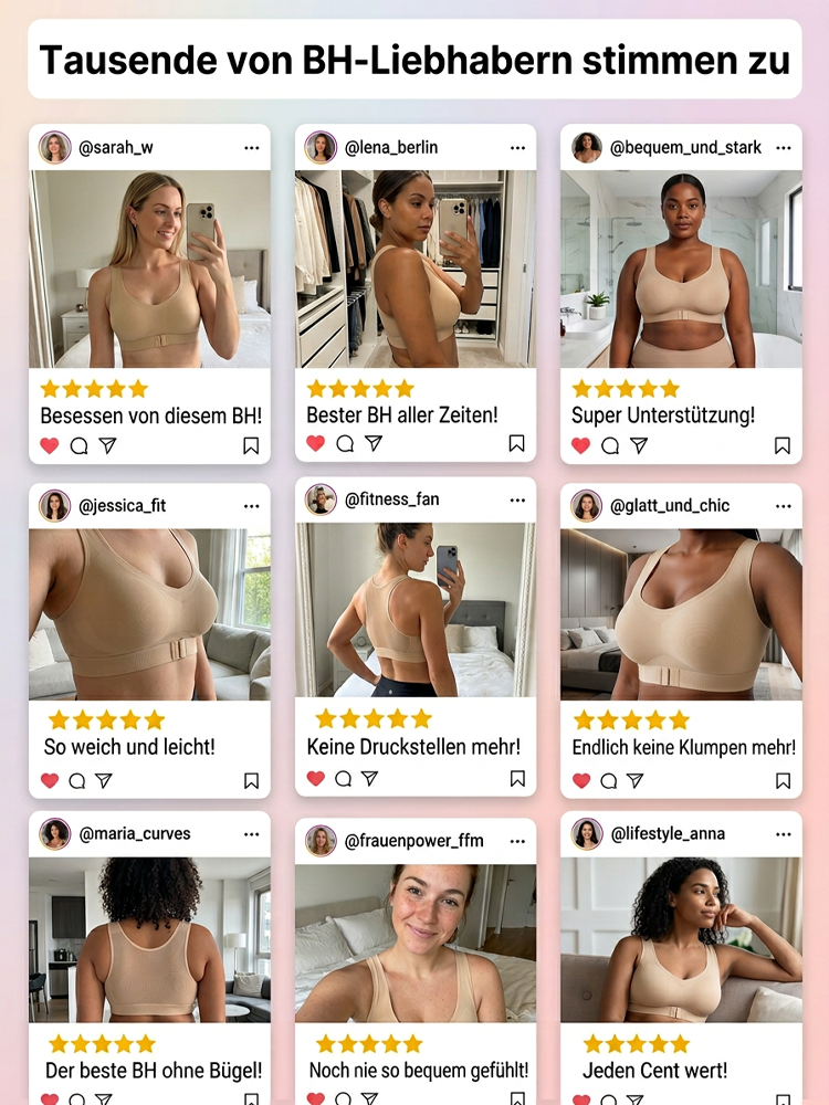 【Von Physiotherapeuten empfohlen】🩺OrthoKomfort™ 3D-Haltungs-BH (Ärztlich entwickelt) | Schmerzfreie Schultern✅ | Komplett Bügellos | Rundrückenkorrektur🪄 | Atmungsaktiv☁️ | Hautfreundlich🫧