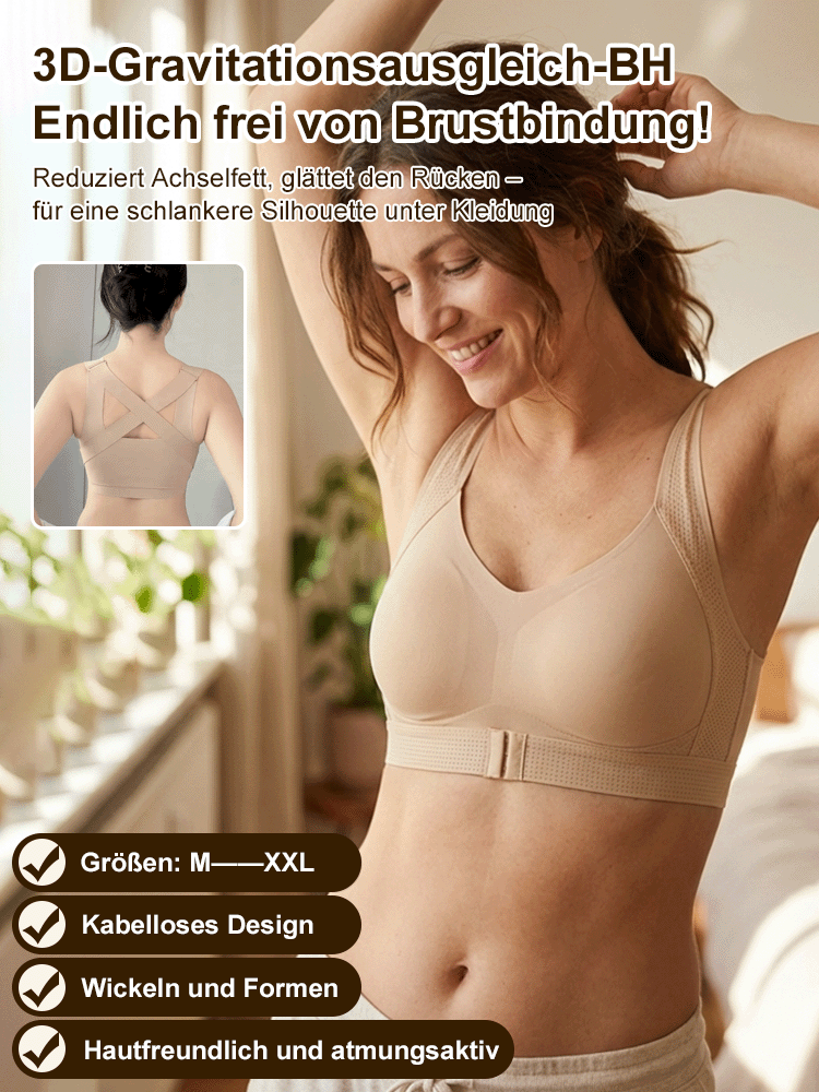 【Von Physiotherapeuten empfohlen】🩺OrthoKomfort™ 3D-Haltungs-BH (Ärztlich entwickelt) | Schmerzfreie Schultern✅ | Komplett Bügellos | Rundrückenkorrektur🪄 | Atmungsaktiv☁️ | Hautfreundlich🫧