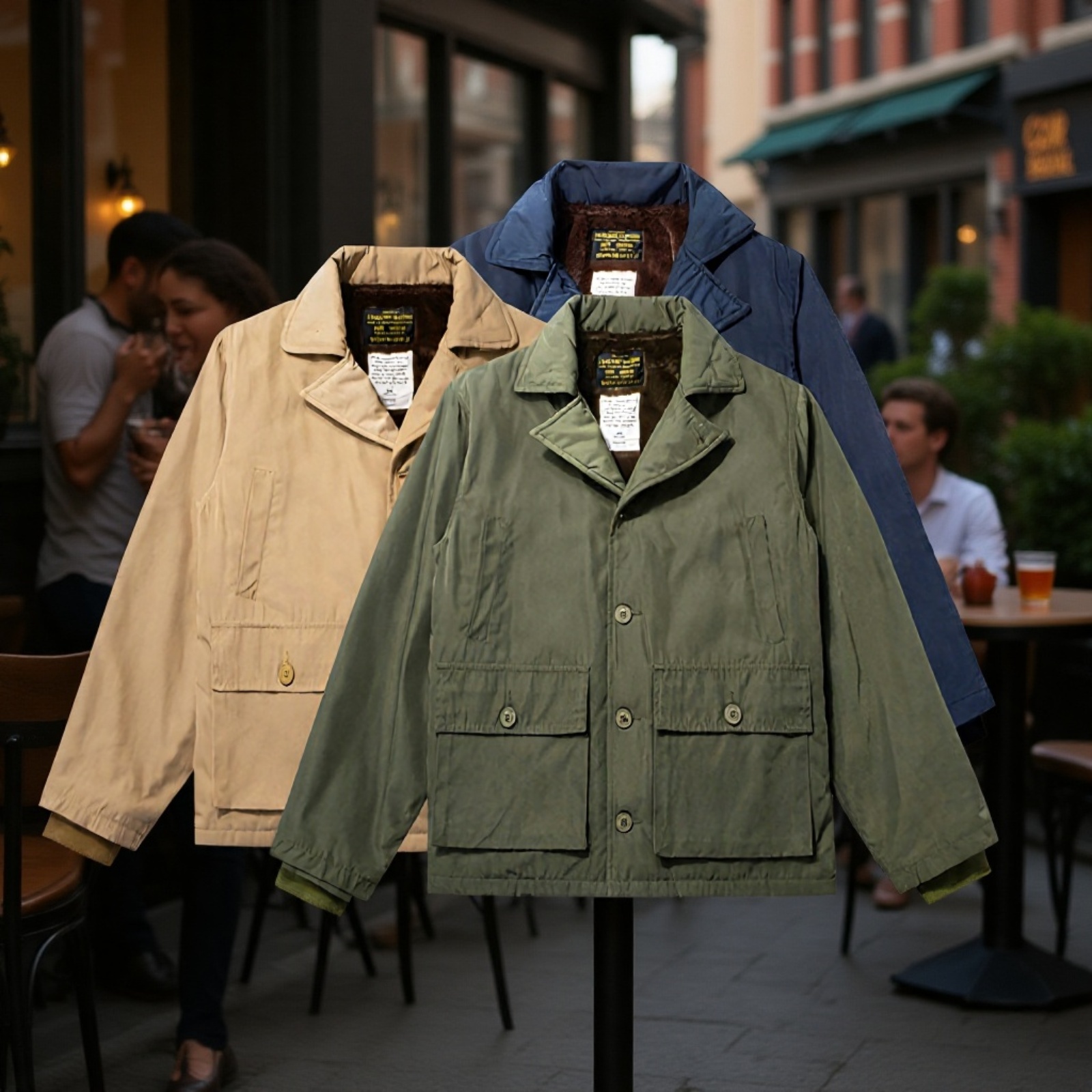 Nahaufnahme der Wollstruktur und des Futters