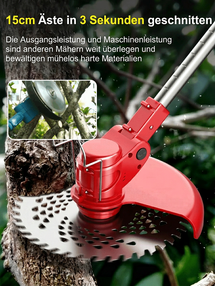 【Lebenslange Garantie+Gratis Ersatzteile】Garten-Akkutrimmer mit 288VF Hochleistungsbatterie✂️ | 15cm Astschnitt in 1 Sekunde🪵 | Ein-Hand Gewicht unter 1kg | Ultra leise🌿 & faltbar für platzsparende Aufbewahrung