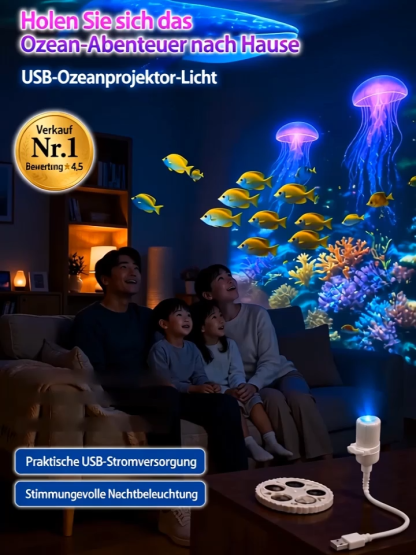 Comauo™ - Ocean & Galaxy Projektor🌌: Ultra-HD 3D-Projektionstechnik für dein Zuhause✨ & Auto - in nur 1 Sekunde ein echtes Aquarium!🐠