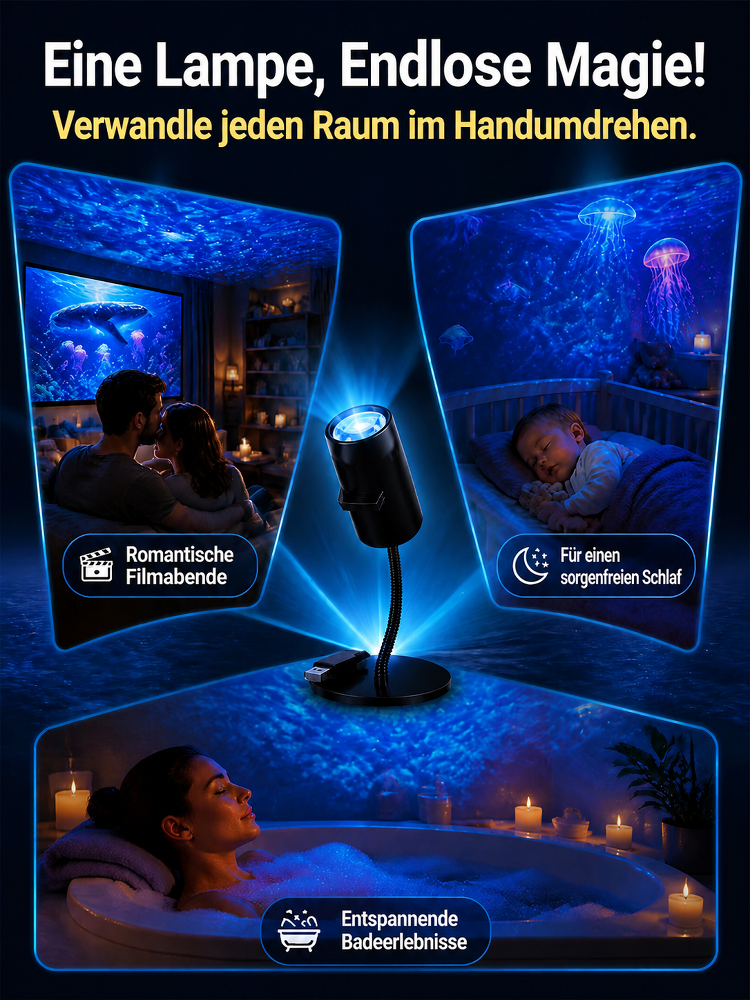 Comauo™ - Ocean & Galaxy Projektor🌌: Ultra-HD 3D-Projektionstechnik für dein Zuhause✨ & Auto - in nur 1 Sekunde ein echtes Aquarium!🐠