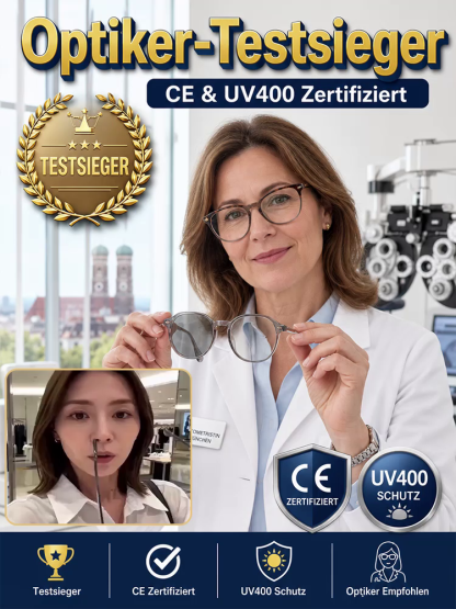 【ohne Sehtest】✨Jena-Optik™ Auto-Fokus Smartbrille | 0,01s stufenlose Scharfeinstellung | Automatische Tönung | Augenschutz | 3s photochrome Sonnenbrille | Ultraleichter Titanrahmen✅