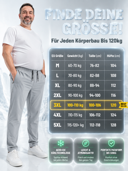 【Metzingen x SwissLab】Aero-Ice Premium Hose | -5°C Sofort-Kühlung🧊 | Flex-Bund ohne Einschneiden | 360° Elastisch | UPF50+ Sonnenschutz✨