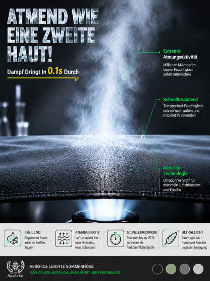 【Metzingen x SwissLab】Aero-Ice Premium Hose | -5°C Sofort-Kühlung🧊 | Flex-Bund ohne Einschneiden | 360° Elastisch | UPF50+ Sonnenschutz✨