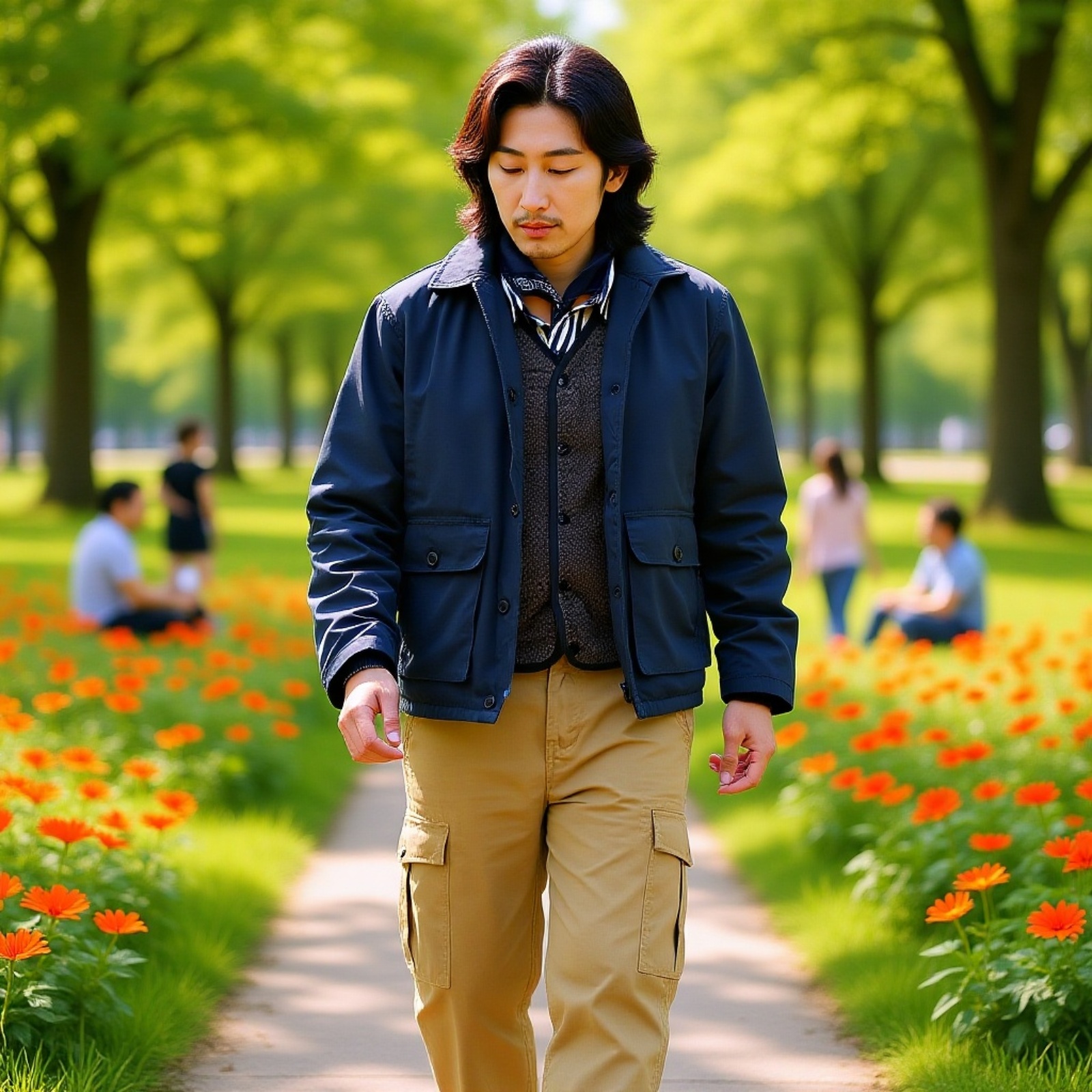 Modische Herren Wolljacke mit Reißverschluss