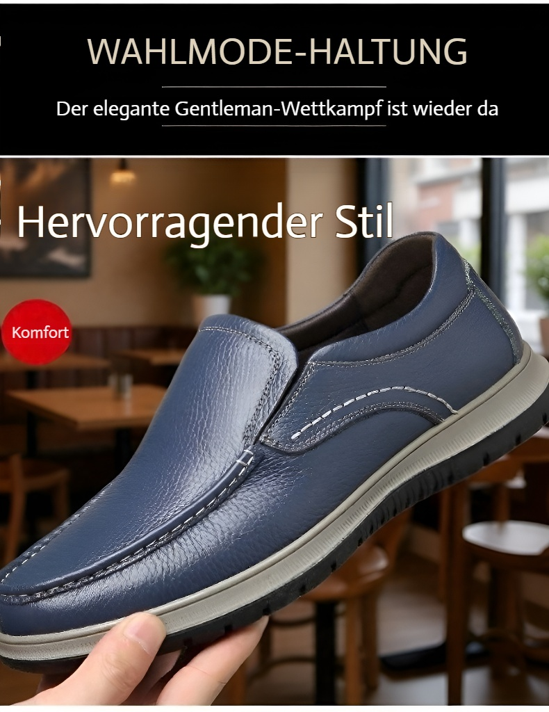 Herren Lederschuhe mit rutschfester Sohle