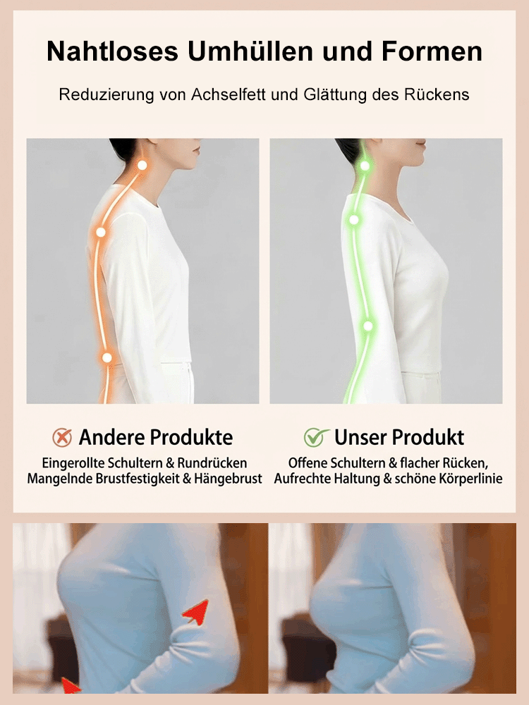 【Von Physiotherapeuten empfohlen】🩺OrthoKomfort™ 3D-Haltungs-BH (Ärztlich entwickelt) | Schmerzfreie Schultern✅ | Komplett Bügellos | Rundrückenkorrektur🪄 | Atmungsaktiv☁️ | Hautfreundlich🫧