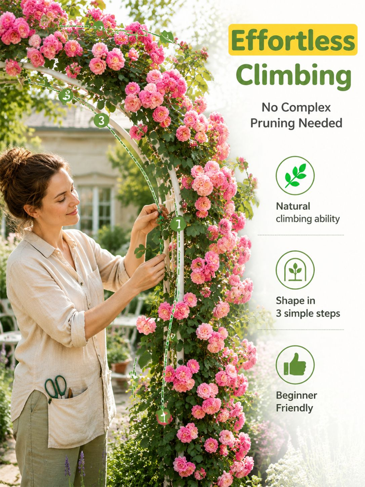 【Die gesamte Wand in einem Monat bedecken】Premium Blüten-Kletterpflanze "Gartenwunder"🌺 | Perfekt für Gartenanfänger🌿 | 9 Monate Dauerblüte ✨| Schnellwüchsig | Unempfindlich gegen Witterung | 100% Winterhart und Hitzebeständig🌸